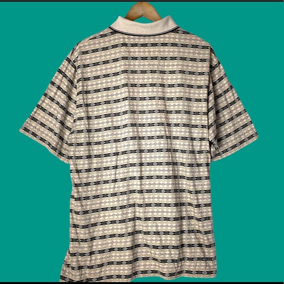 VINTAGE NICKLAUS UNIQUE PRINT POLO TEE SHIRT  [105] - Picture 2 of 4